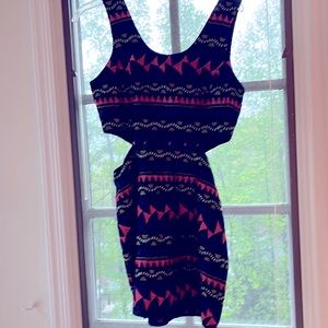 Parker cut out multicolor dress..Size Small